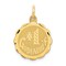 14K Yellow Gold #1 Godfather Charm Pendant Jewelry 19mm x 19mm